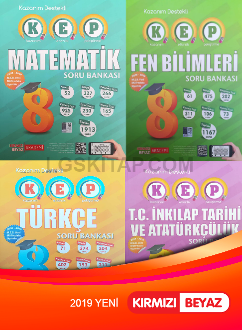 Kirmizi Beyaz 8 Sinif Lgs Kep 4 Lu Soru Bankasi Seti 2019 Yeni Mufredat