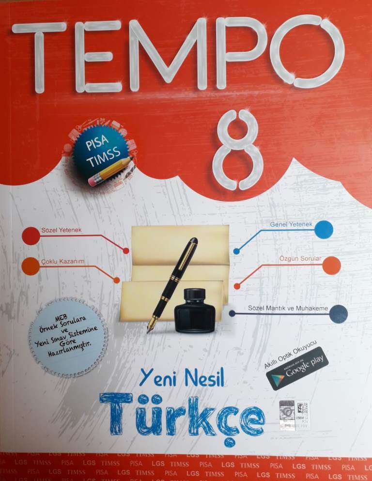 Kirmizi Beyaz 8 Sinif Lgs Tempo Turkce Yeni Nesil Soru Bankasi