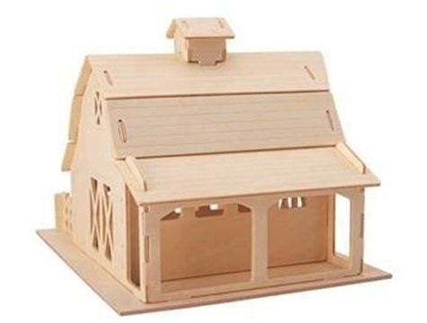 Ahsap 3d Puzzle Ciftlik Ahir Maketi Egitici Oyuncak