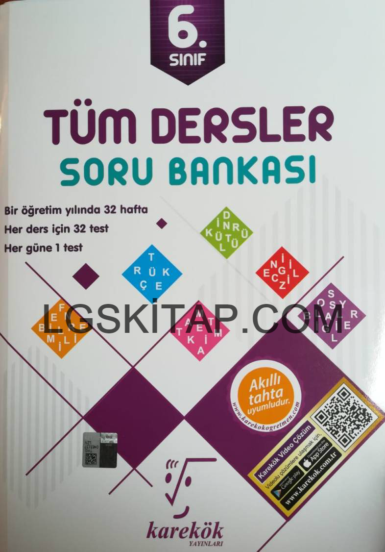 Karekök 6.Sınıf Tüm Dersler Soru Bankası - 2019 Yeni Müfredat