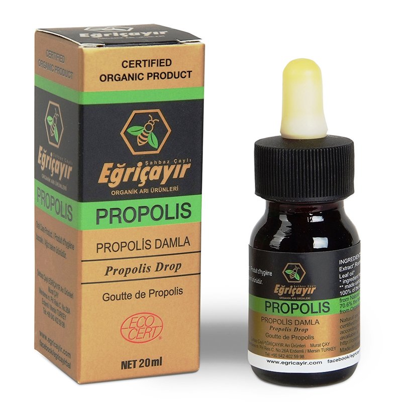 Organik Propolis Damla Alkol Bazli 20 Ml Egricayir