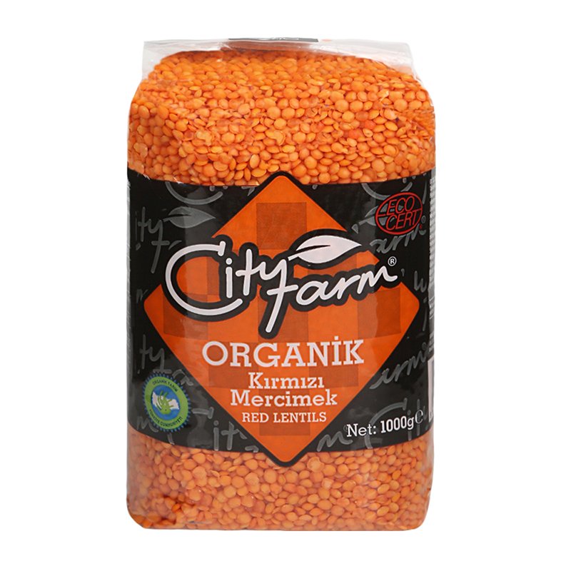 Organik Kirmizi Mercimek 1 Kg City Farm Aradolu Com