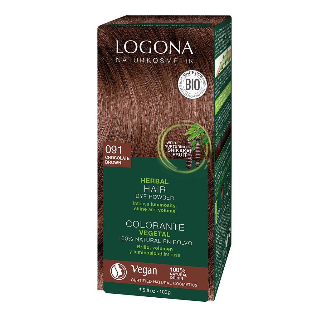 Organik Bitkisel Toz Saç Boyası Çikolata 091 (100gr) Logona
