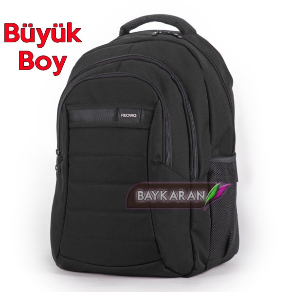 Recaro Siyah Sirt Cantasi Okul Cantasi