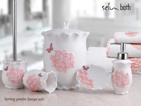 By Selim Spring Banyo Seti Pembe