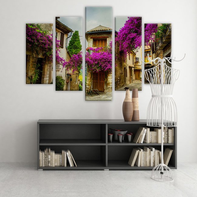 dekoratif modern kanvas tablo saat modelleri