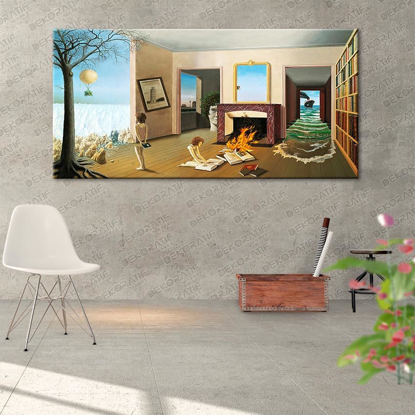 Dekoratif Modern Kanvas Tablo Saat Modelleri