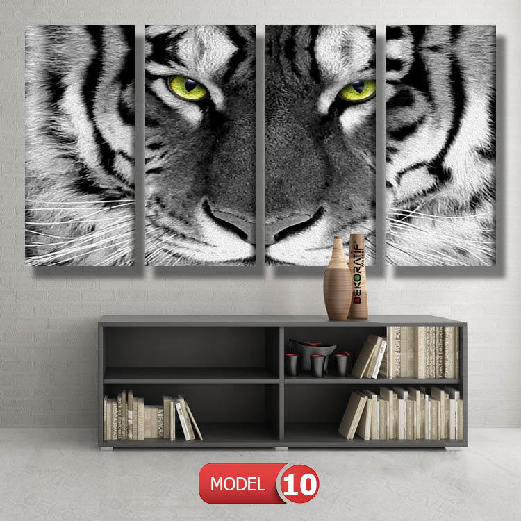 dekoratif modern kanvas tablo saat modelleri
