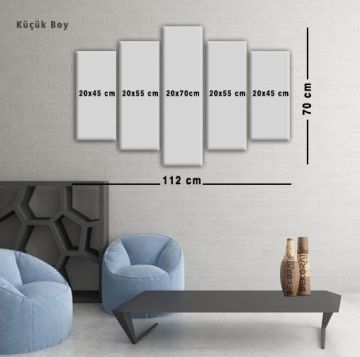 Dekoratif Modern Kanvas Tablo Saat Modelleri