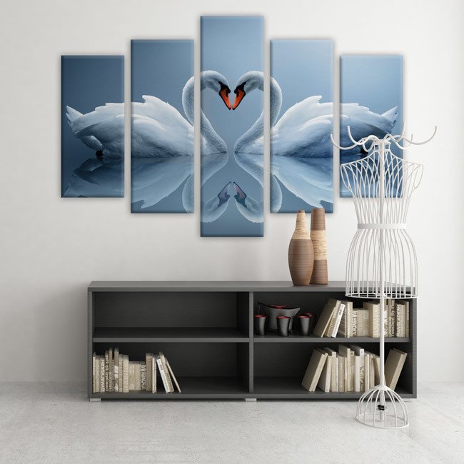 dekoratif modern kanvas tablo saat modelleri
