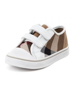 Check Double Strap Sneaker Bebek Sneakers Beyaz 17 Ayakkabi Burberry