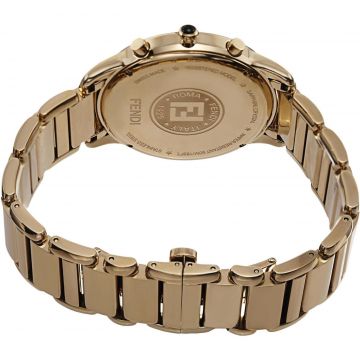 42mm Chronograph Synthetic Sapphire Quartz Watch Saat Gold Saat Fendi