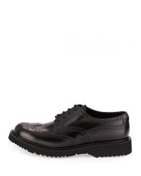 rubber sole wingtip shoes