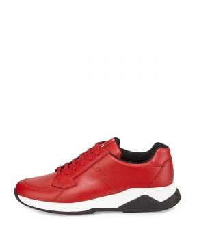 Leather Running Sneaker Ayakkabi Kirmizi Sneakers Prada