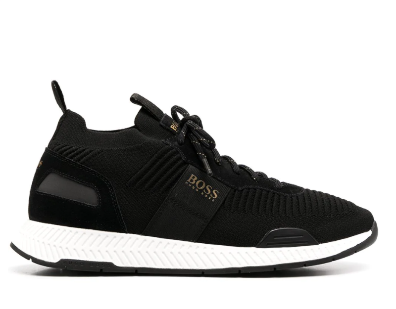 hugo boss low top knit trainers