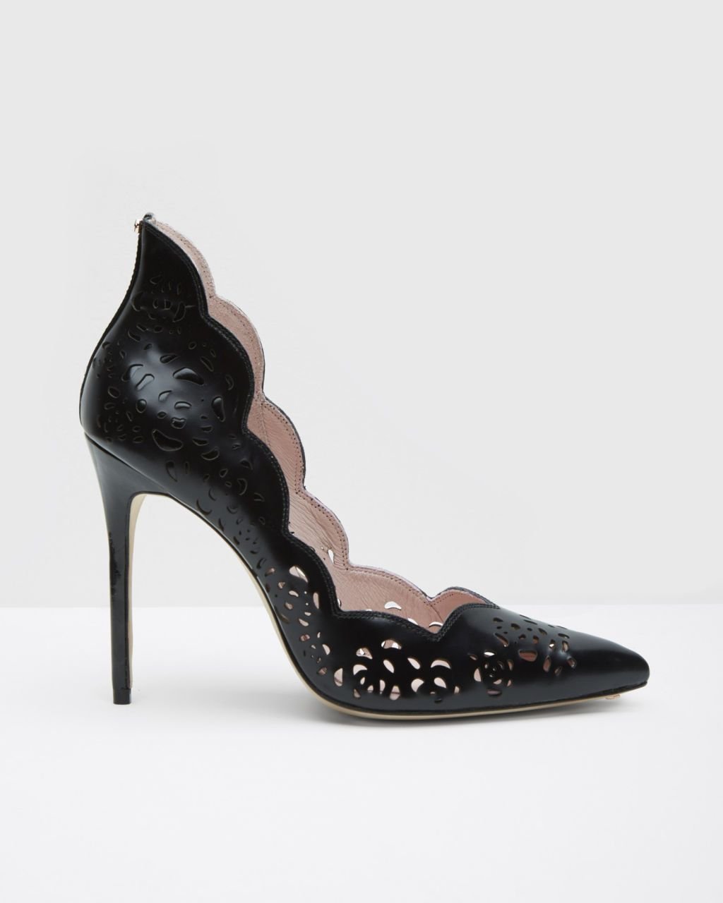 black court shoes with bow