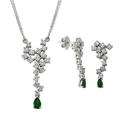 Zumrutlu Pirlanta Set By Almira Dizayn