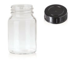 Şeffaf Cam Geniş Boyunlu Numune Şişe 500 ml 1500 Adet