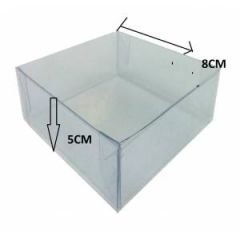 Şeffaf Asetat Kutu 10 Adet 8x8x5 cm