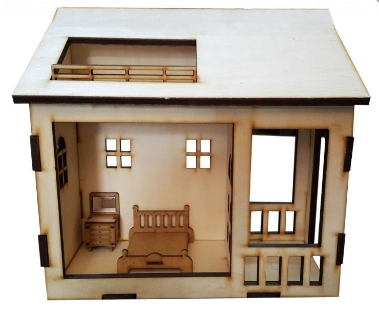 Ahşap Prefabrik Eşyalı Ev 25x24 cm Fiyatı 41,99 TL