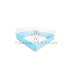 Düz Mavi Asetat Kutu 15x12x3 cm 10 Adet