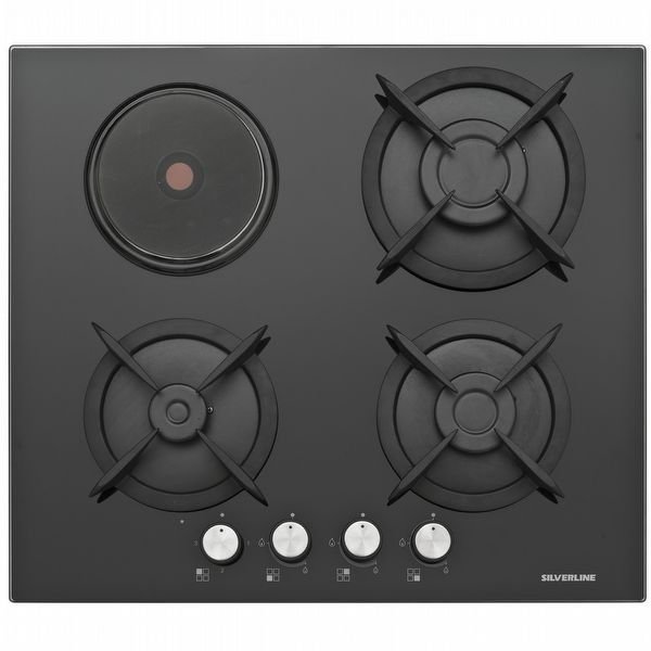Silverline Cs 5244 60cm Gazli Ve Elektrikli Siyah Cam Ankastre Ocak Sadece 913 75 Tl
