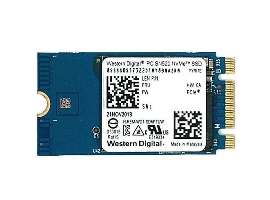 Western Digital PC SN520 NVMe SSD + 2280 Çevirici Metal Aparat WD  SDAPMUW-256G 256 Gb