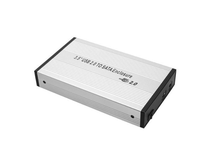 hytech hy hdc30 3 5 usb 2 0 sata harici hdd kutusu yuksek hizli firewire 1394 destekli kolay tasinir ince tasarim saglam aluminyum kasa gumus renk