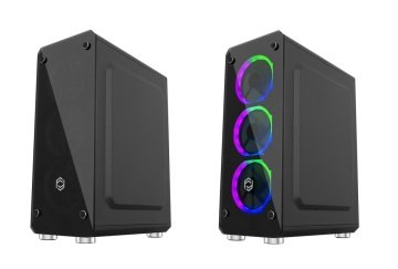 Frisby Cyber Led Fanli Gaming Kasa Tempered Camli Oyuncu Kasasi