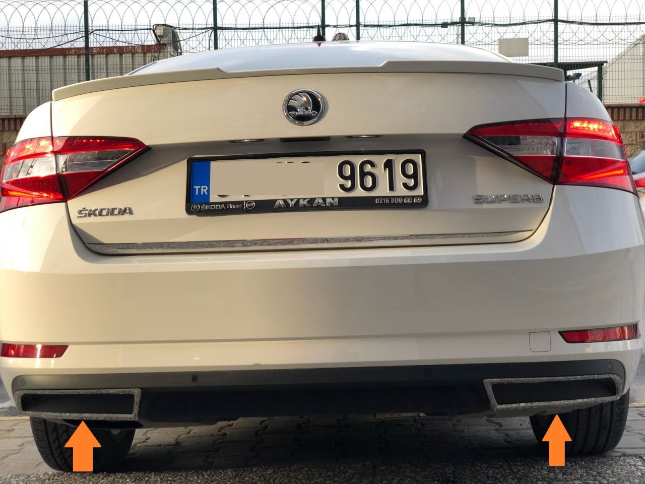 Skoda S 252 Perb Tampon Altı Egzoz G 246 R 252 N 252 M Nikelajı Krom 2015