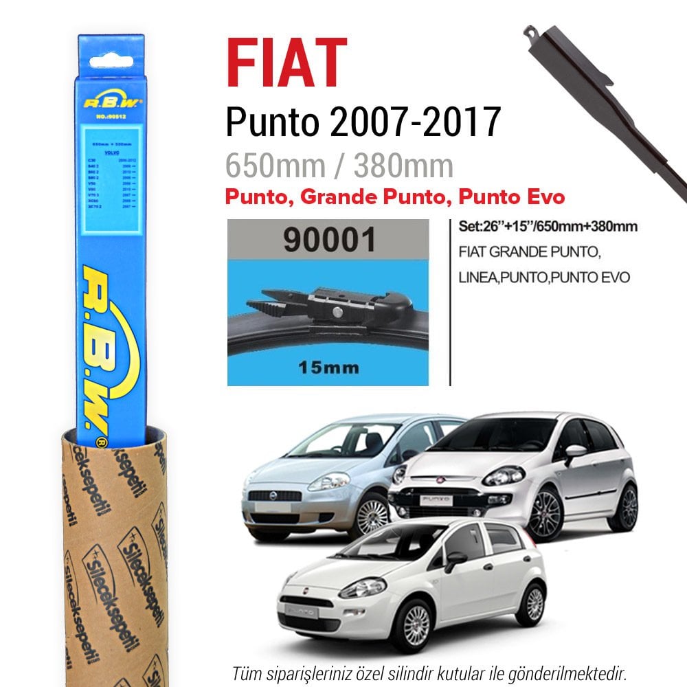 Fiat Punto RBW Muz Silecek Takımı (20072017)