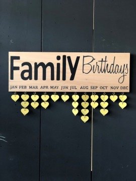 Family Birthday Aile Dogum Gunu Panosu Duvar Dogum Gunleri Tablosu
