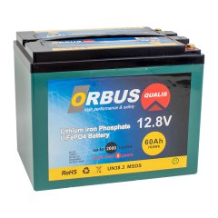 Orbus 12.8 Volt 60 Amper Lityum LifePO4 Akü LIT-12-60