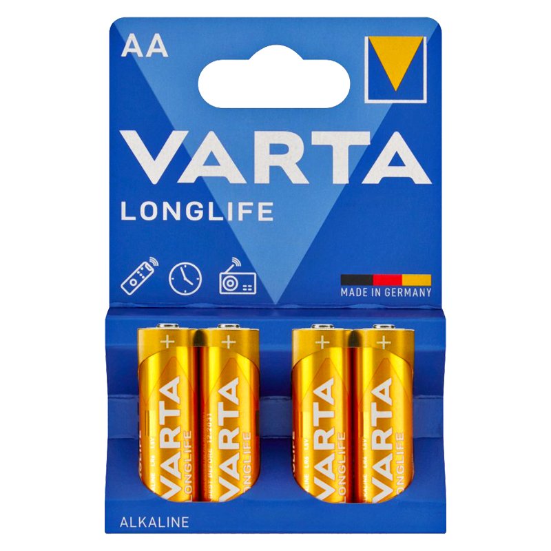 varta longlife power alkalin aa kalem pil 4 lu paket