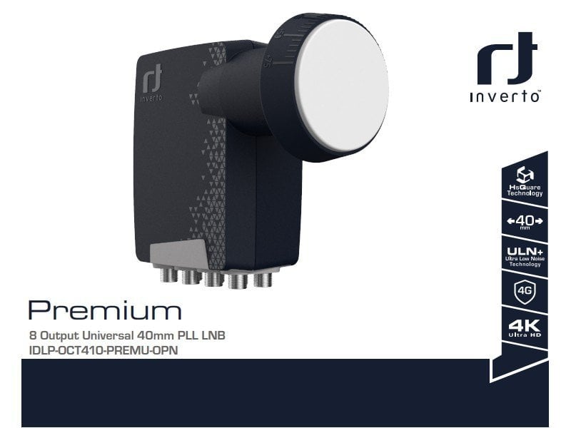 Inverto Premium 0.2dB Octo Sekizli LNB Full HD 4K Uyumlu