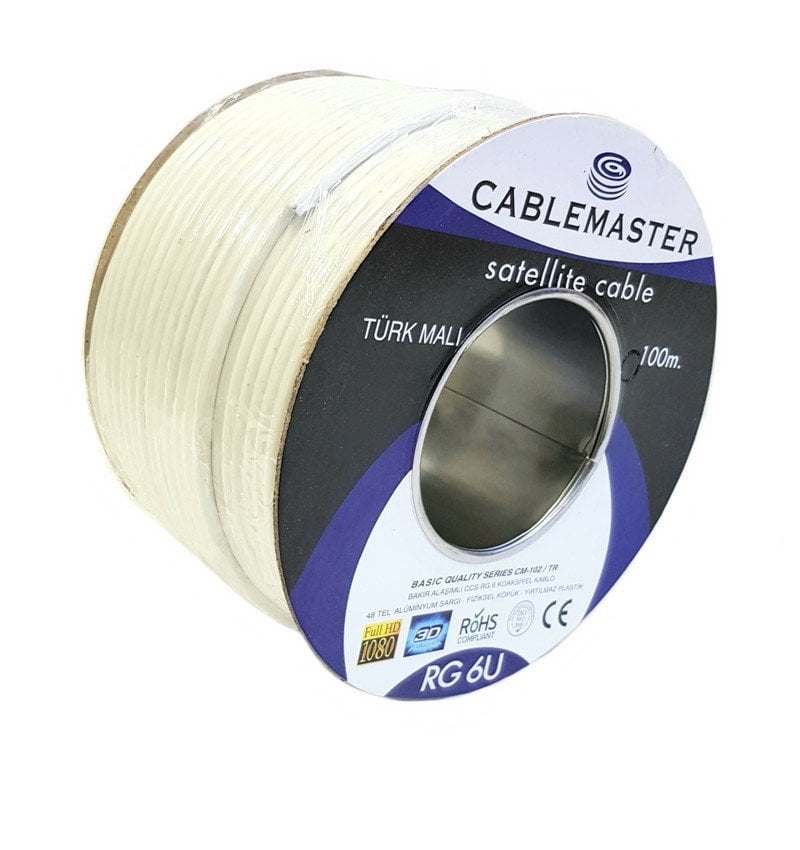 CableMaster CM-102 RG6U4 Anten Kablosu 100Metre 48Tel