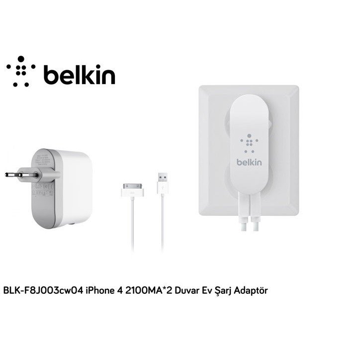 Belkin BLK-F8J003cw04 Åarj AdaptÃ¶rÃ¼ Beyaz iPhone-iPod-iPad