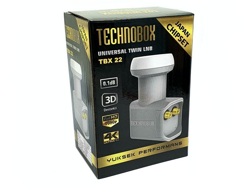 TECHNOBOX TBX-22 0.1dB Twin Çiftli LNB Full HD 4K Uyumlu