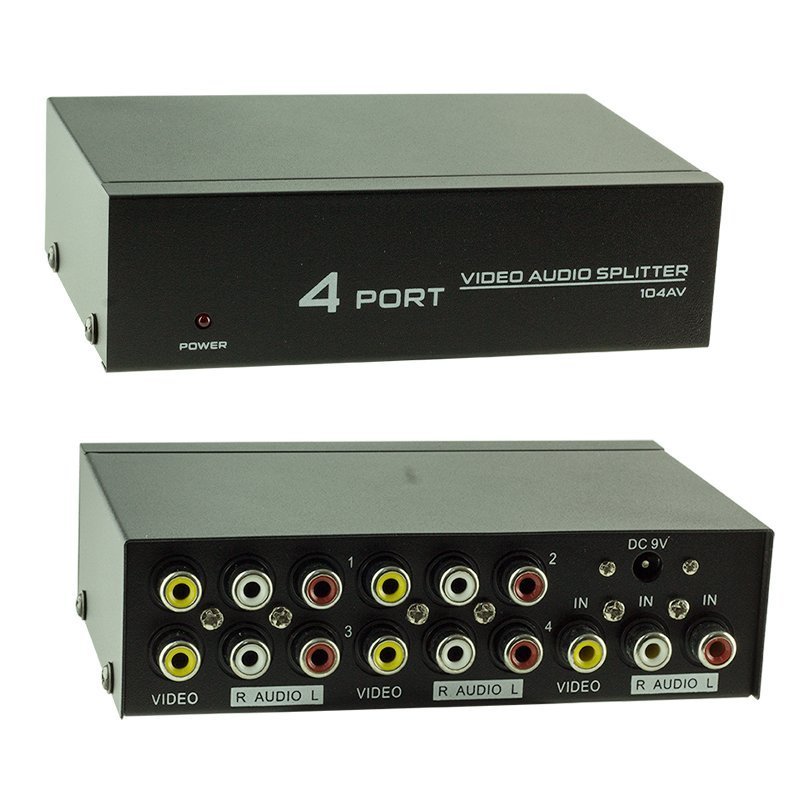 electroon AV-104 4 Port Audio Video Splitter - Çoklayıcı