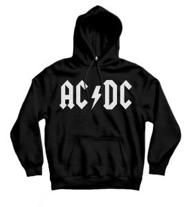 Metal Kapsonlu Kategorisinde Ac Dc Kapsonlu Siyah Erkek Sweatshirt