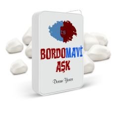 Kişiye Özel Bordo Mavi Aşk Metal Çakmak