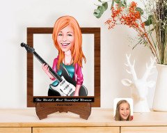 Personalized Women's Day The Most Beautiful Woman in the World with Cartoon Wooden Stand 3D Trinket-10