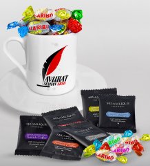 Kişiye Özel Avukat Türk Kahvesi Fincanı Selamlique Karışık Türk Kahvesi ve Haribo Şeker Hediye Seti-8