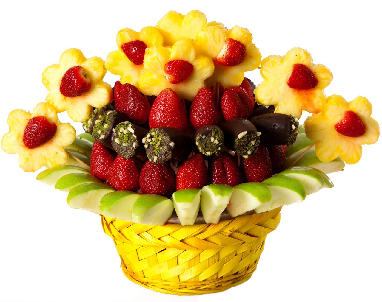 papatya ananas meyve buketi ms 310
