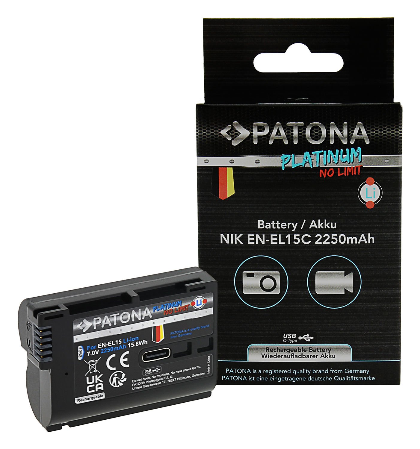 Patona EN-EL15C USB-C Girişli Platinum Seri Batarya