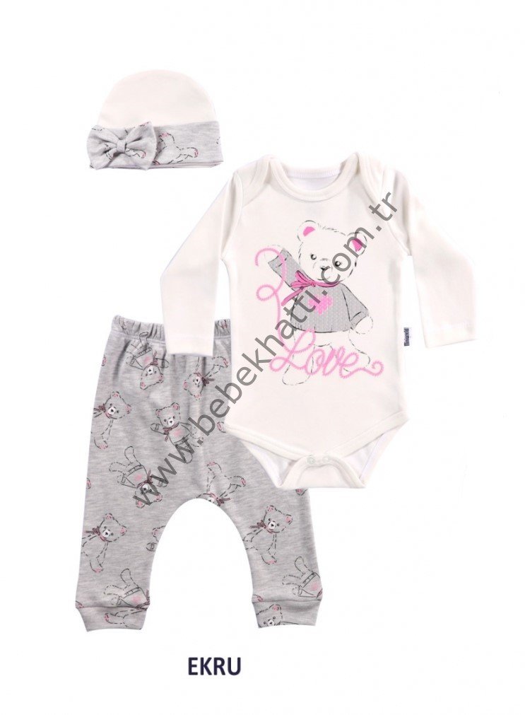 Panda Desenli Badili Set Ekru Urun Ambalajda Ucretsiz Kargo 3 6 Ay 68 Cm Miniworld 44 00 Tl Bebe Ve Cocuk Badileri Panda Desenli Badi Tekalt Ve Sapka Takimi