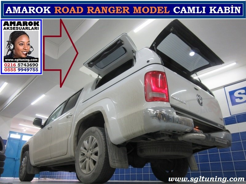 amarok camli kabin road ranger model yana acilir kanatli