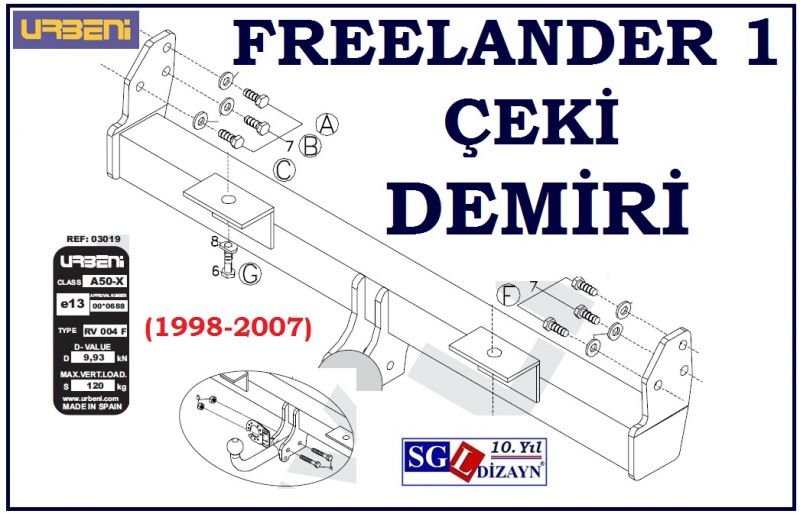 Sgl 24306 Freelander 1 Ceki Demiri 1998 10 2007 Freelander 1 Aksesuarlari
