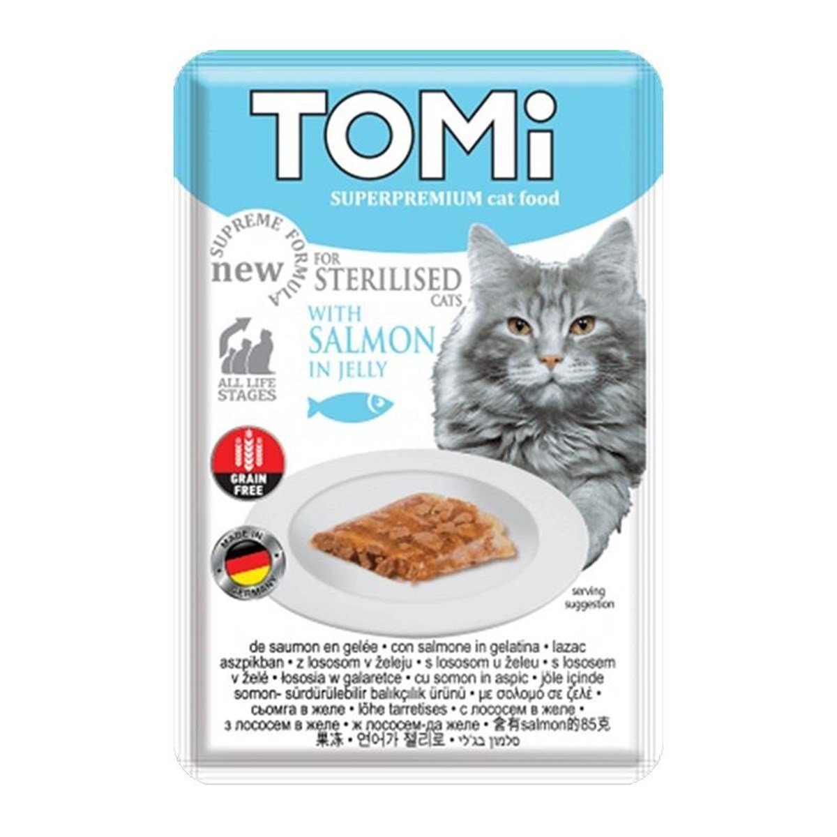 Tomi Sterilised Somonlu Kısır Pouch Kedi Konservesi 85gr Petza