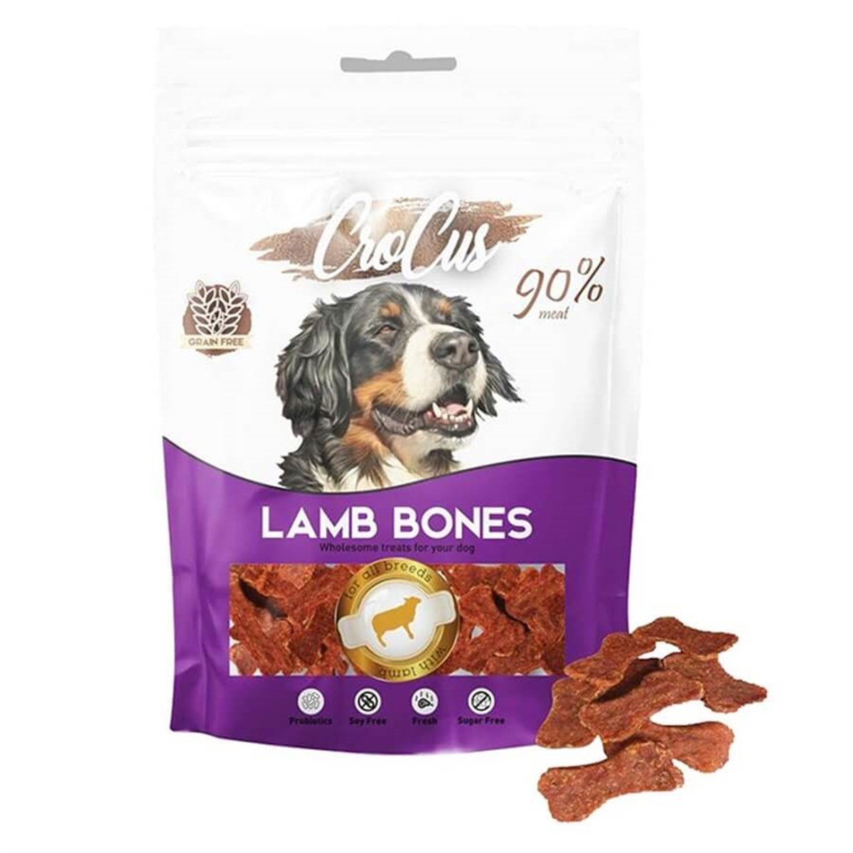 Crocus Lamb Bones Kemik Seklinde Kuzulu Kopek Odulu 80 Gr Petza